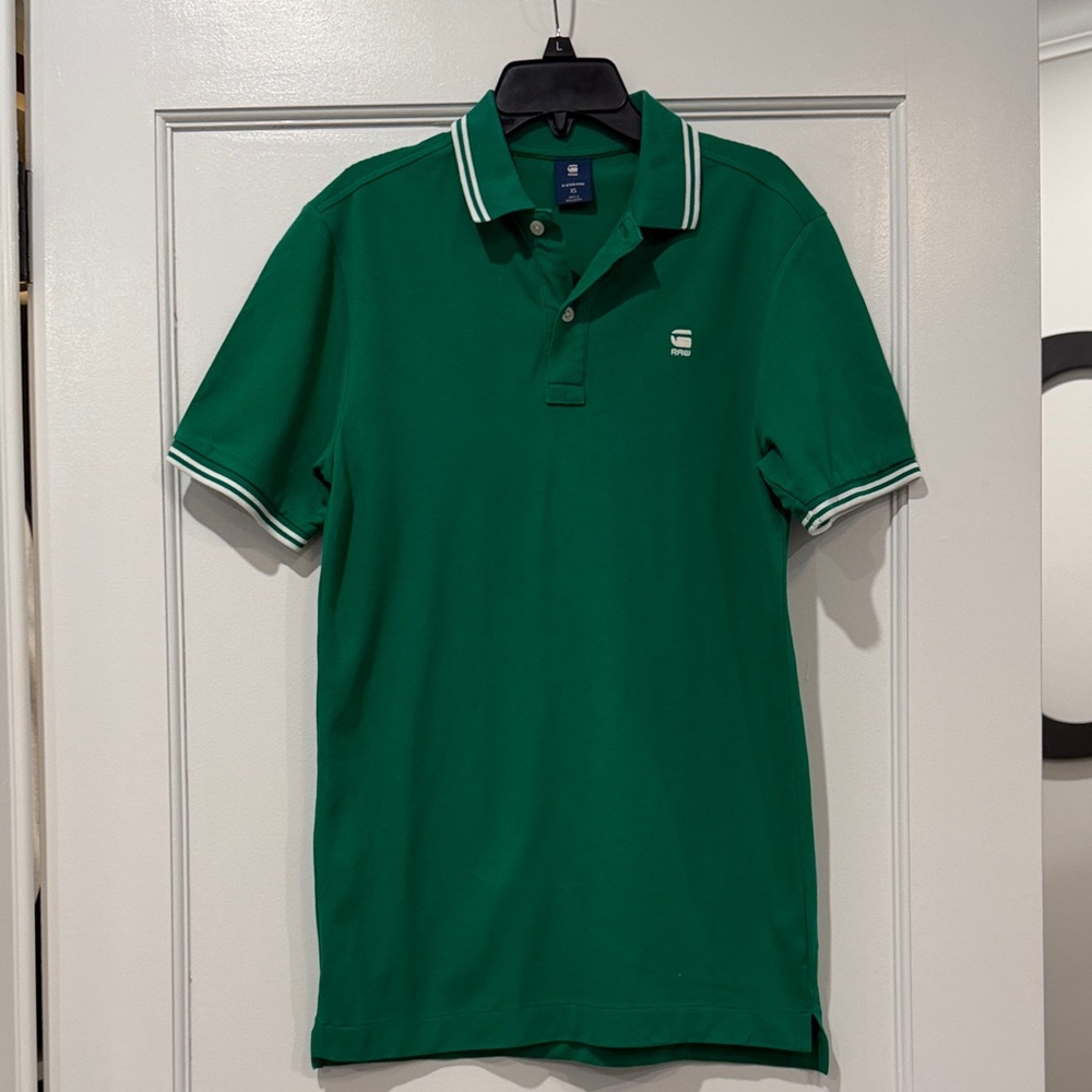 G-Star Green Polo with White Trim